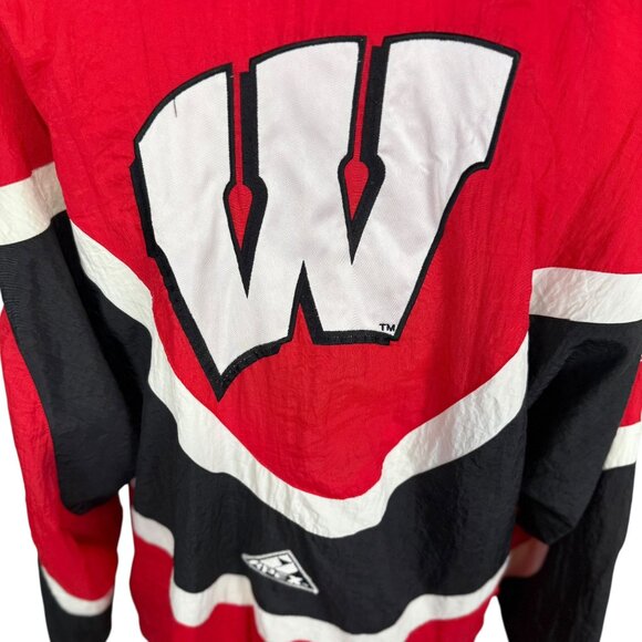 Vintage Apex One Large Mens Wisconsin Badgers 90s Windbreaker Jacket - Picture 12 of 13
